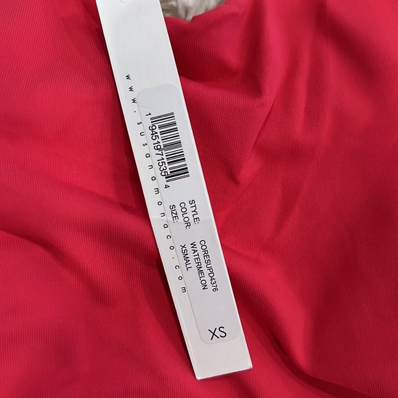 Susana Monaco strapless seamed high low dress watermelon - Picture 5 of 7